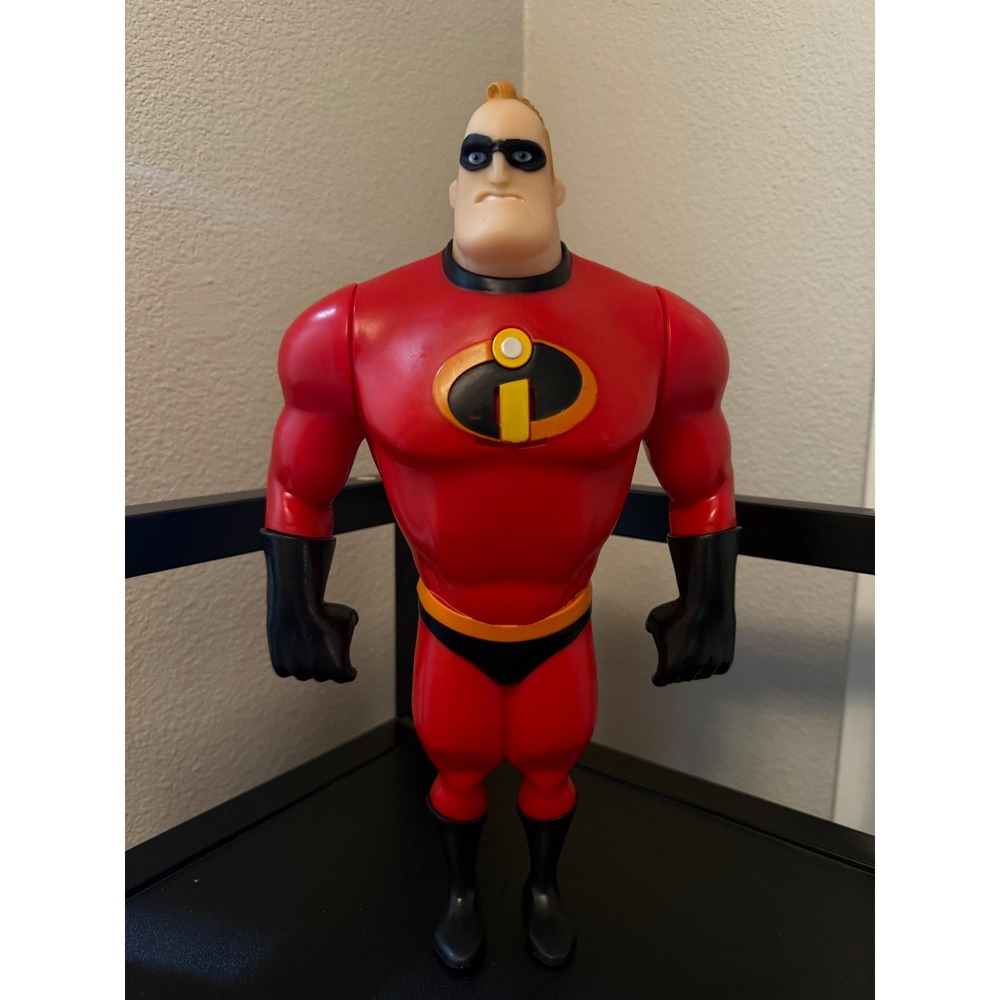 Disney Pixar Mr Incredible Action Figure Kids 12" Red Excellent Talking Toy